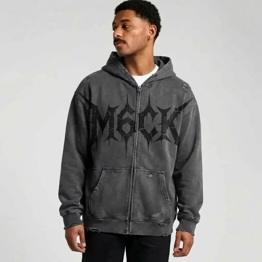 M6CK 777 Distressed Zipup